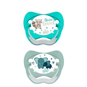   31003 NIP Family szilikon játszócumi 0-6 hónapos korig 2db-os