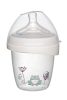 35600 Nip first moments 150ml széles nyakú pohár tetővel,  S-es szilikon cumival