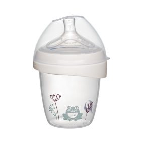   35600 Nip first moments 150ml széles nyakú pohár tetővel,  S-es szilikon cumival