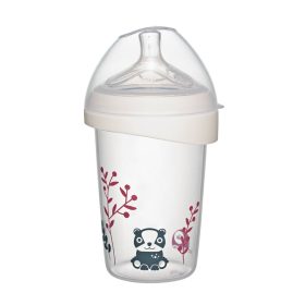   35603 Ni first moments 270ml széles nyakú pohár tetővel, M-es szilikon cumival