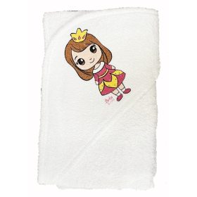 Fürdőlepedő kapucnis 80*90cm Fehér királylány