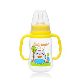 Babybruin 125 ml PP c.üveg fogóval karcsúsított sárga