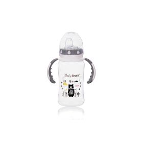   BABYBRUIN széles nyakú PP cumisü tanulópohár 300ml szürke