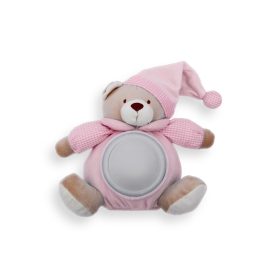 BB Plüss Maci éjszakai fénnyel 20cm rózsa