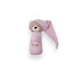 BB Marokfigura sapkás maci plüss 13cm sí rózsa