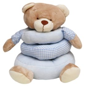 55043722 Gyűrűs maci 17 cm kék