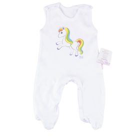   BabyBruin® MINTÁS  100% pamut ujjatlan rugi lábfejes OEKO TEX minősítéssel, rövid ujjú 56-os lovacska